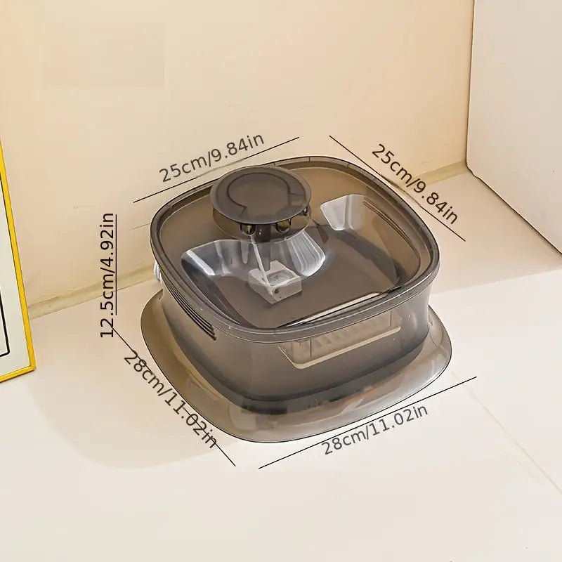 Bebedouro Automáticao 4.5L para Cães com Bomba Silenciosa USB | Caprioli Inter - bebedouro cachorro - Cinza claro