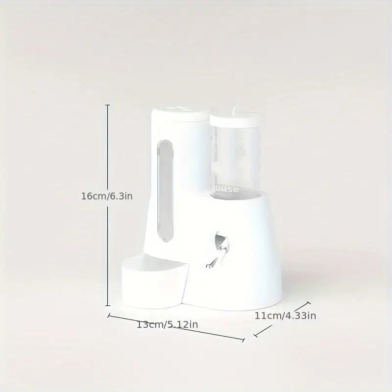 Bebedouro integrado para hamsters - Design em PVC | Caprili Inter - bebedouro roedores - Branco
