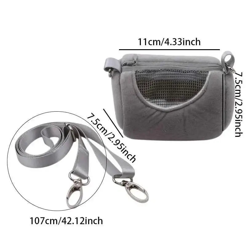 Bolsa Crossbody Cilíndrica Portátil Hamster| Caprioli Inter Transporte de Roedor