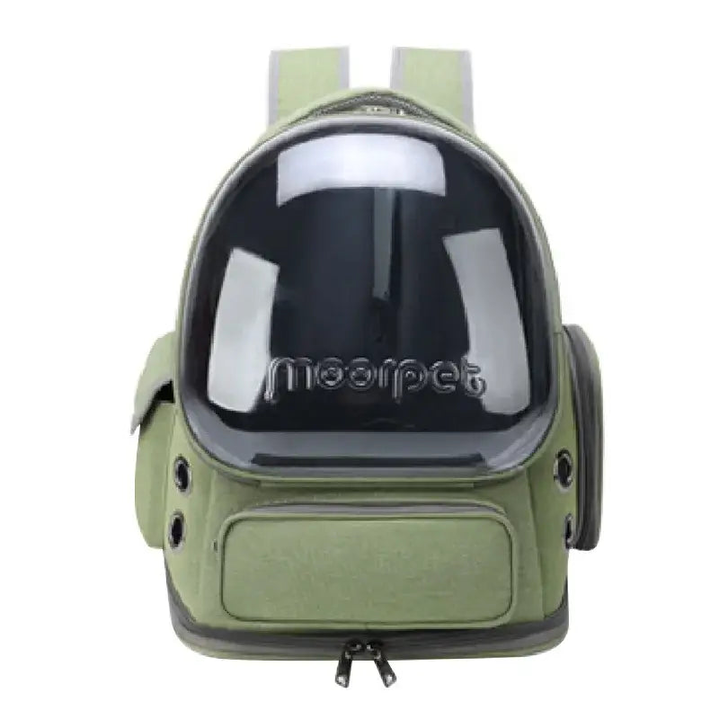 Bolsa Mochila Transparente para Gatos - Resistente Ventilada Impermeável | Caprioli Shop - transporte - Verde