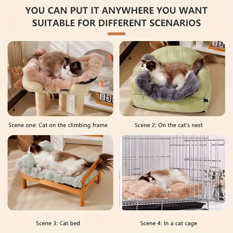 Cama de Pelúcia para Gatos - Conforto Quente e Macio | Caprioli Inter - caminhas casinhas gatos