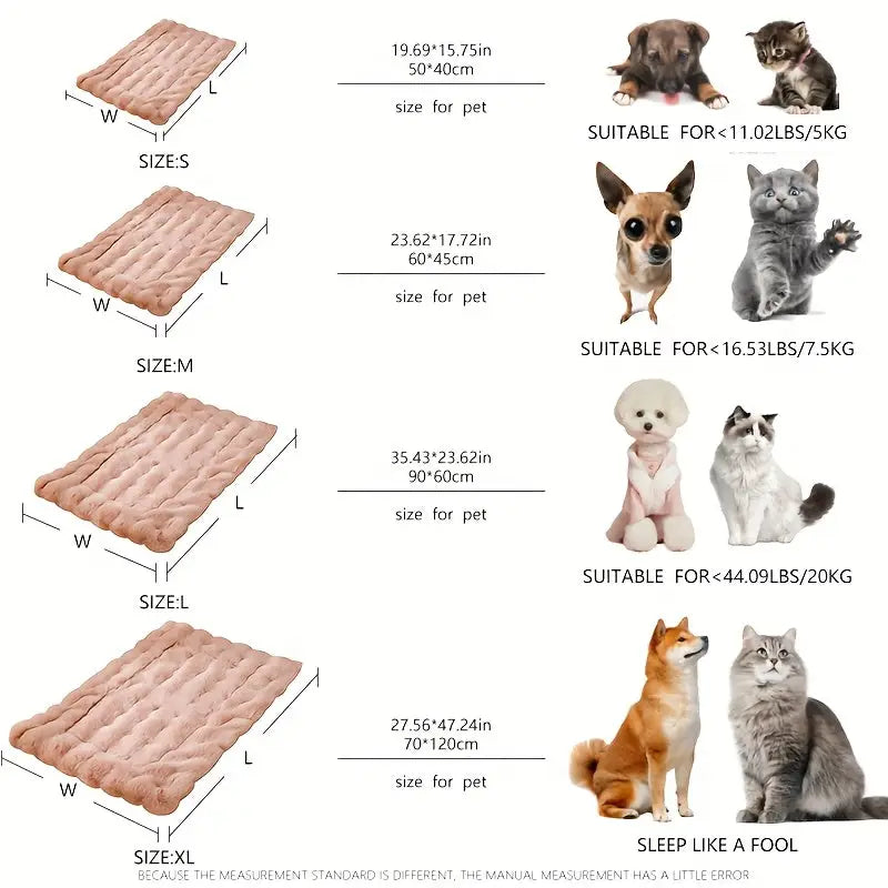 Cama de Pelúcia para Gatos - Conforto Quente e Macio | Caprioli Inter - caminhas casinhas gatos - Cor Café / S-50*40cm