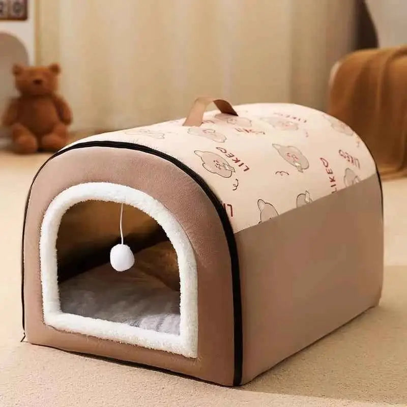 Cama Pet Removível e Confortável para Inverno | Caprioli Inter Acessórios Pets Brown / 35x30x30cm