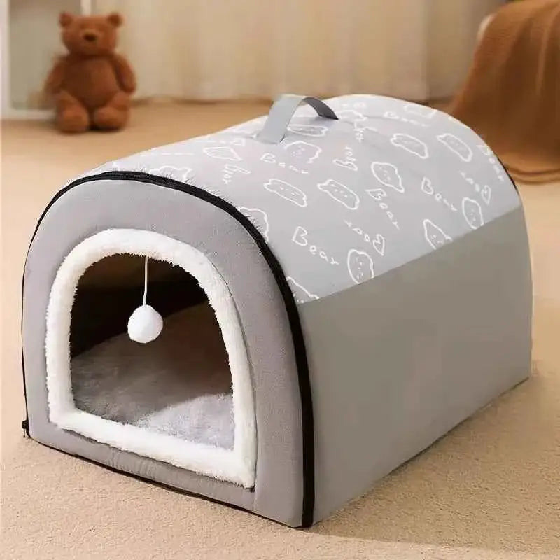 Cama Pet Removível e Confortável para Inverno | Caprioli Inter Acessórios Pets Grey / 50x40x35cm