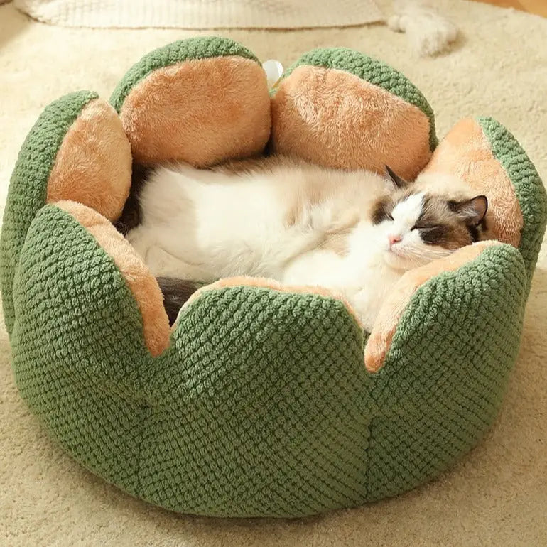 Cama Pet em Veludo Florzinha com Tamanho Variado e Frete Grátis | Caprioli Shop - Acessórios para Pets - Verde / P