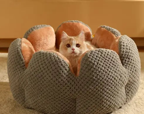 Cama Pet em Veludo Florzinha com Tamanho Variado e Frete Grátis | Caprioli Shop - Acessórios para Pets - Cinza / P