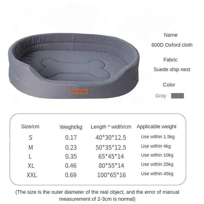 Cama Sofá Fluffy para Pets Conforto e Estilo | Caprioli Inter caminha casinha cachorro Gray / XL 80x55cm