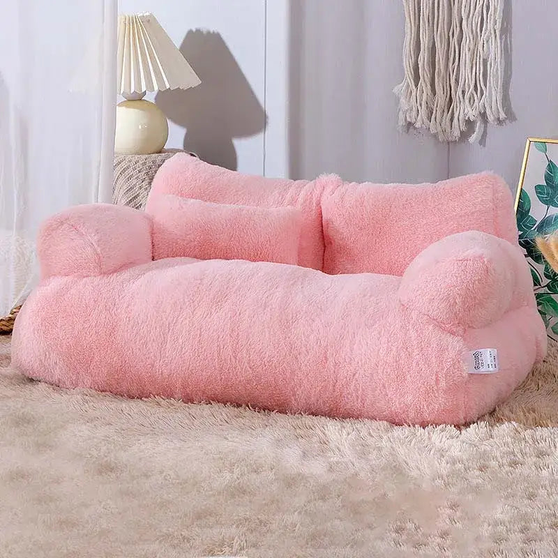 Cama sofá pet removível antiderrapante em coral | Caprioli Inter Caminha e casinha para Cachorro
