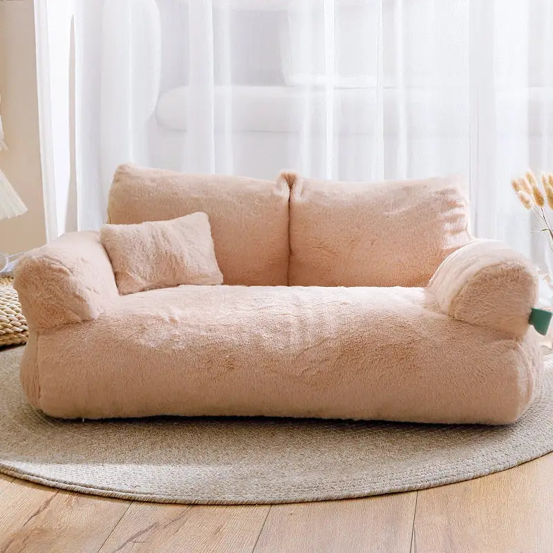 Cama sofá pet removível antiderrapante em coral | Caprioli Inter Caminha e casinha para Cachorro