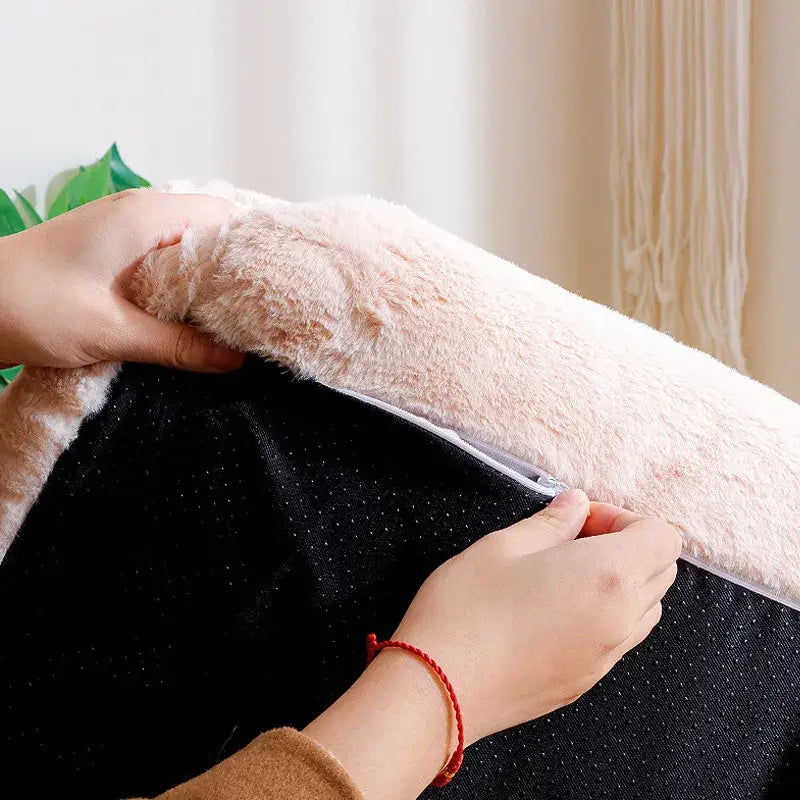 Cama sofá pet removível antiderrapante em coral | Caprioli Inter Caminha e casinha para Cachorro