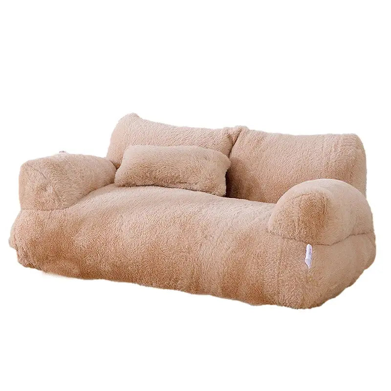 Cama sofá pet removível antiderrapante em coral | Caprioli Inter Caminha e casinha para Cachorro Marrom / M 55x38x18cm