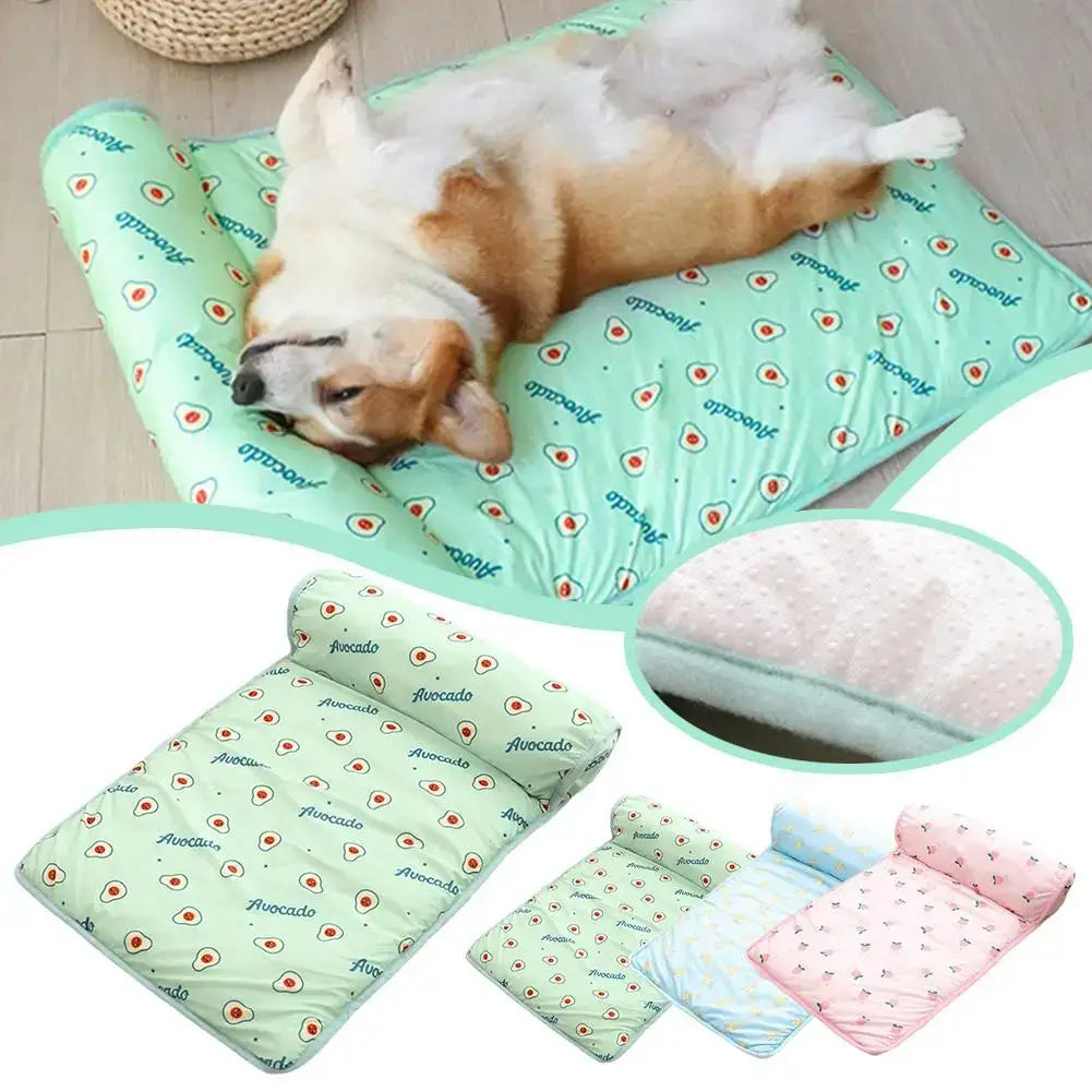 Colchão Gelado Antiderrapante para Pets com Travesseiro | Caprioli inter Caminha e casinha Cachorro