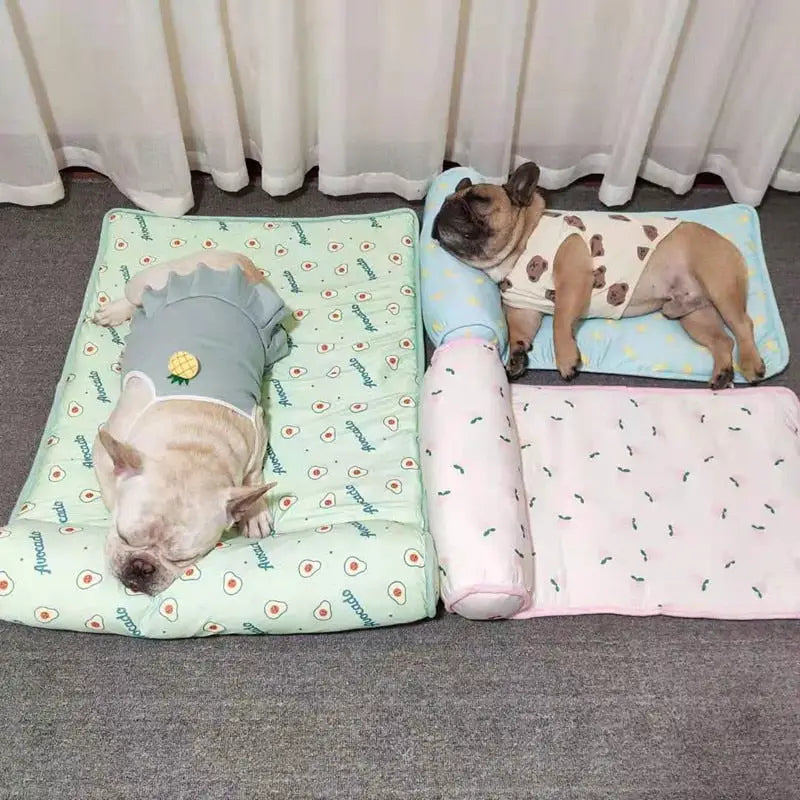 Colchão Gelado Antiderrapante para Pets com Travesseiro | Caprioli inter Caminha e casinha Cachorro