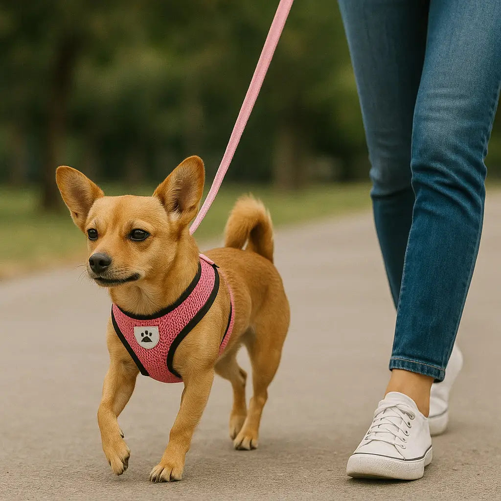 Coleira peitoral com guia para cães e gatos - Conforto segurança ajustável | Caprili Shop - Coleiras Guias Peitorais
