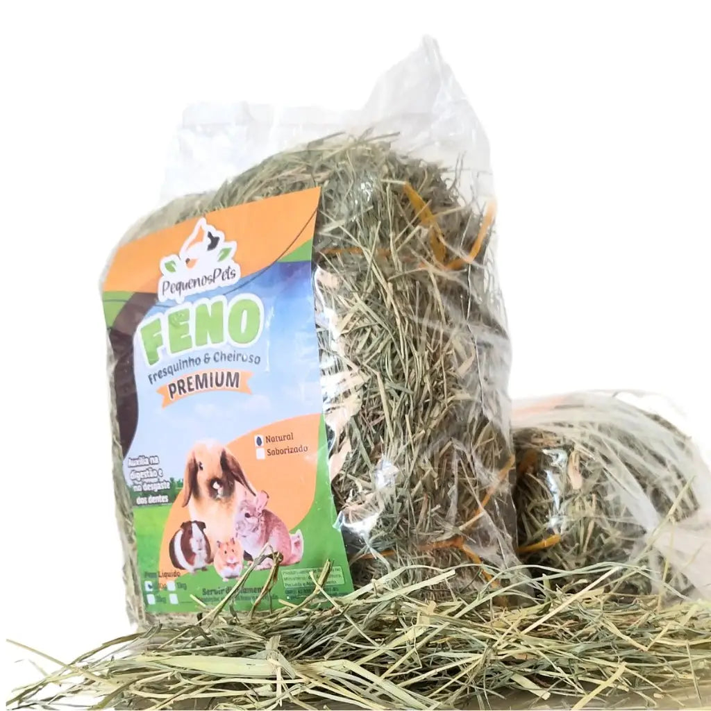 Feno Premium PequenosPets para Coelhos Porquinho da Índia e Roedores – Nutrição Qualidade Superior Caprili Shop Higiene