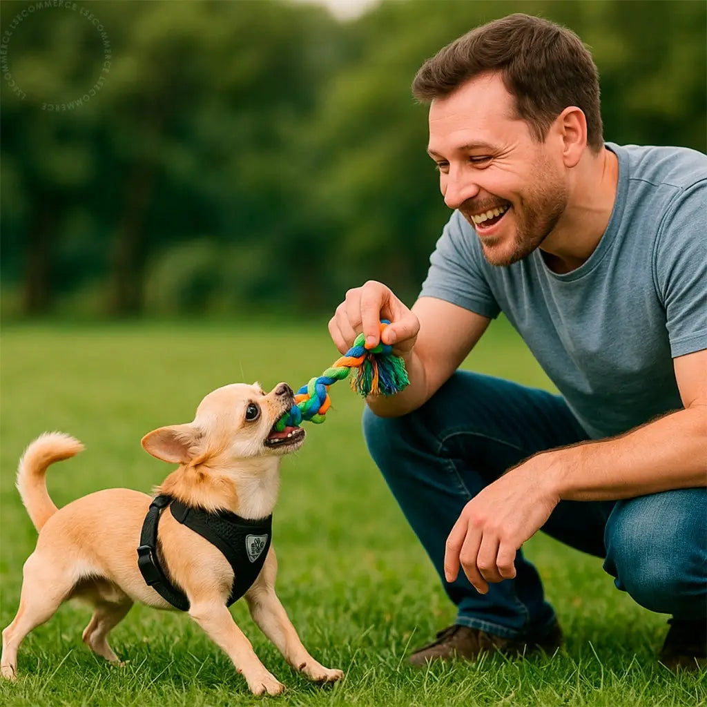 Guia Coleira Peitoral Ajustável com Colete Flexível para Cães e Gatos | Caprioli Shop coleiras