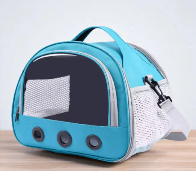 Mochila Elegante para transporte de Gatos Conforto e Estilo | Caprioli Inter Acessórios Pets blue / S
