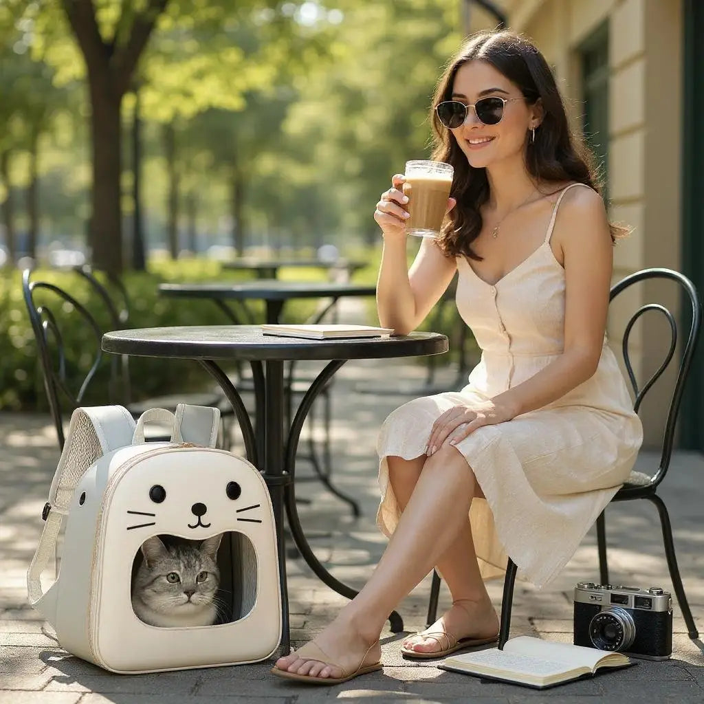Mochila Transporte para Gato Vista Panorâmica Conforto e Estilo | Caprioli Shop transporte gatos