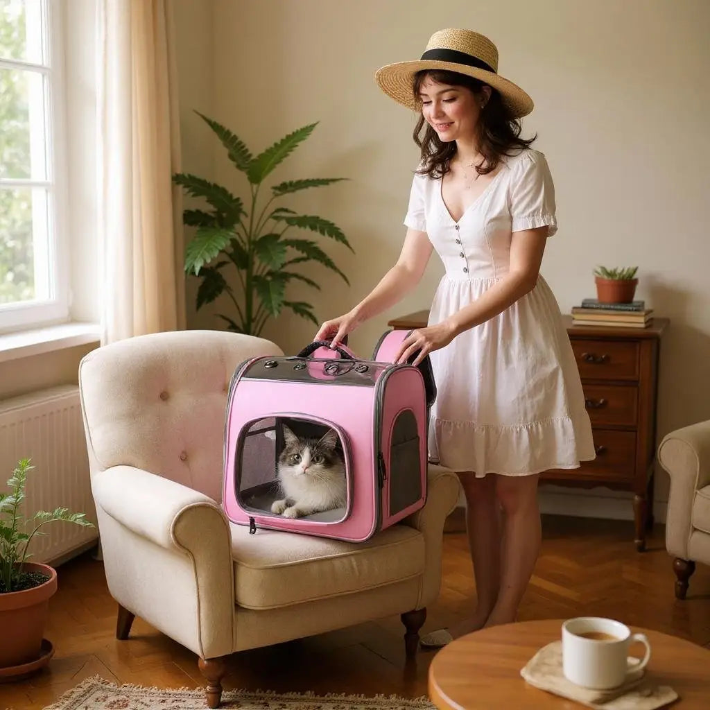 Mochila de Transporte para Gatos Conforto e Praticidade | Caprioli Shop transporte gatos