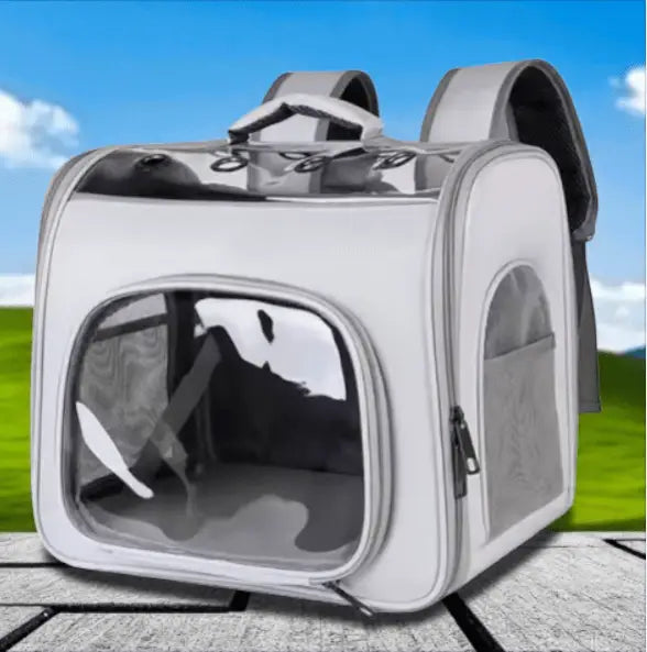 Mochila de Transporte para Gatos Conforto e Praticidade | Caprioli Shop transporte gatos Grey