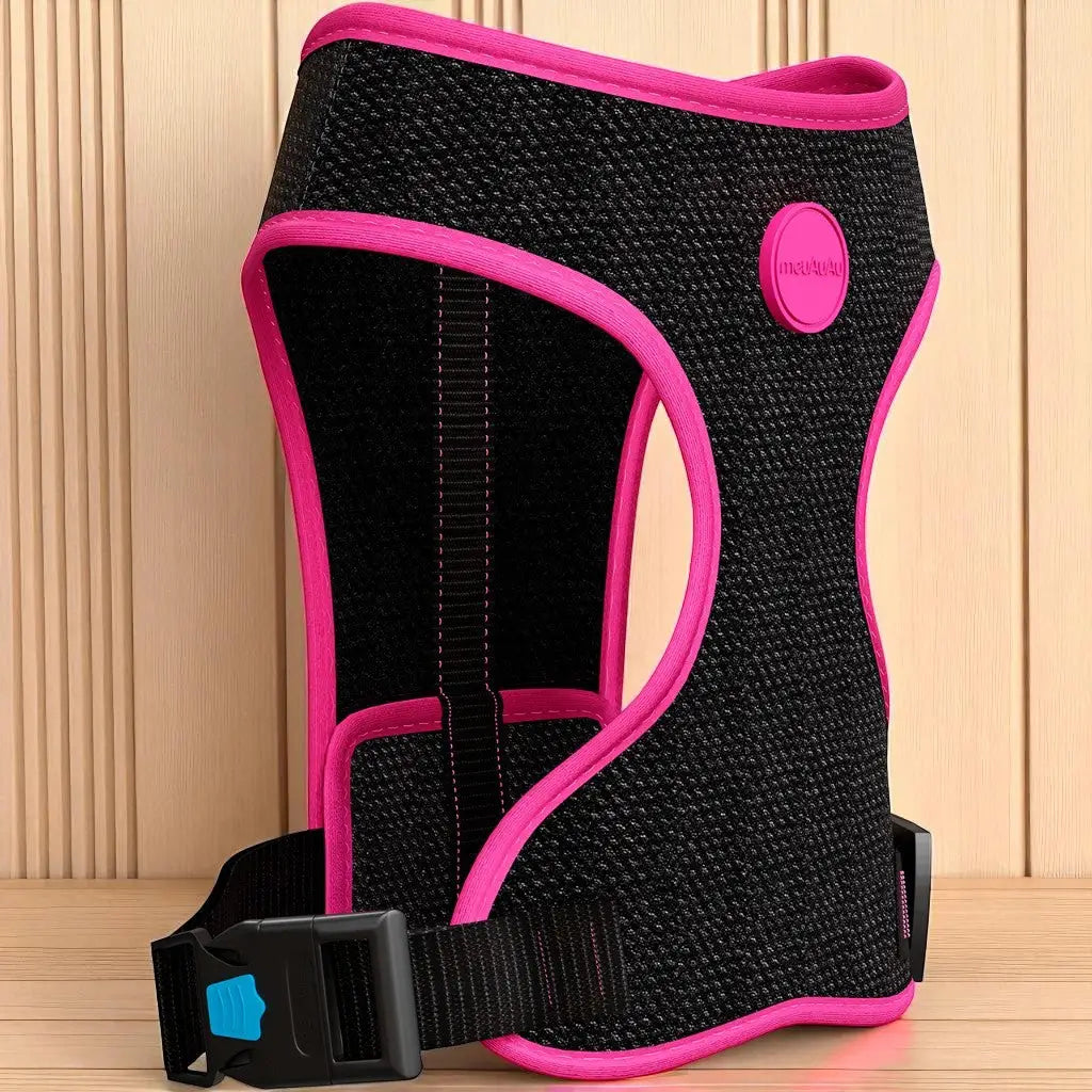 Peitoral para Cachorro Estampado Regulável com Guia Grátis | Caprioli Shop peitorais cachorro neon pink / PP