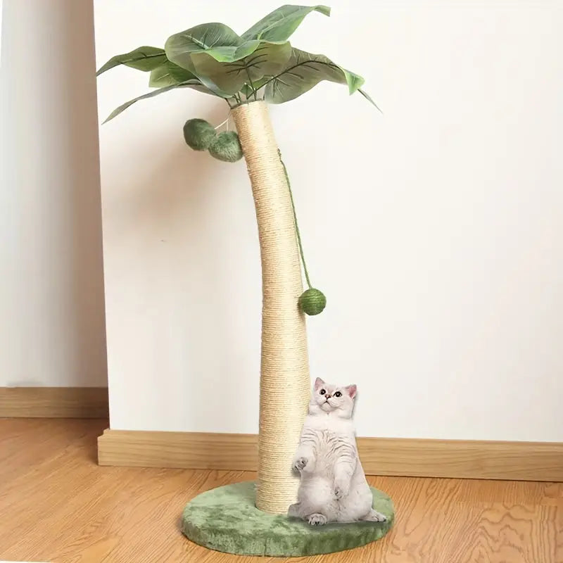Poste de Arranhar para Gatos em Forma Folha Bananeira 80cm | Caprioli Inter Arranhadores gatos 35*35*80cm