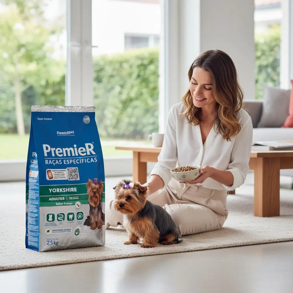 Premier Yorkshire Raças Específicas Cães Adultos 7,5 Kg - Alta Proteína e Saúde Ótima | Caprili Shop - Ração