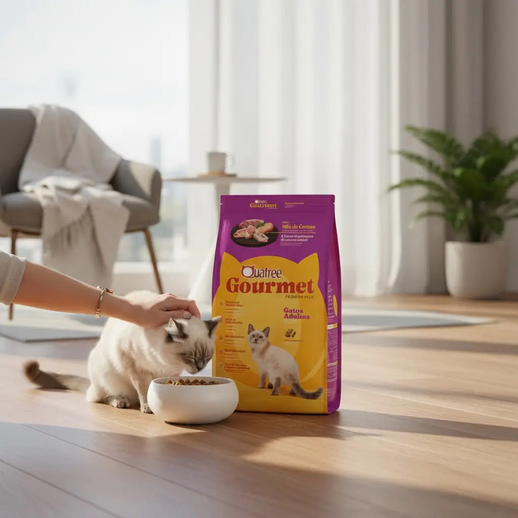 Quatree ração para gatos adultos - Nutrição completa e saúde bucal - 10,1 Kg | Caprili Shop - Ração Gatos