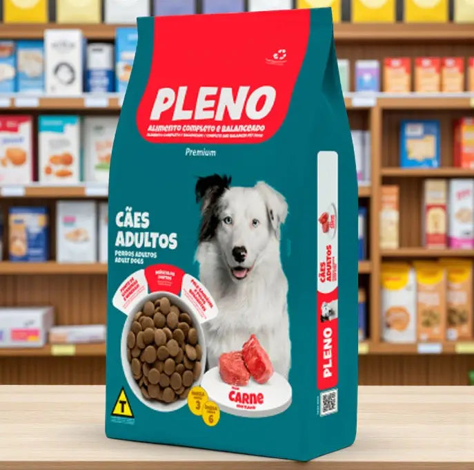 Ração ara Cães Adultos Pleno 15 Kg - Sabor Carne | Caprili Shop - Para Cachorro