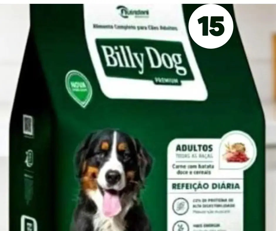 Ração Billy Dog Adulto 10Kg - 15Kg e 25Kg- Nutrientes Essenciais | Caprili Shop - Para Cachorro - 15KG