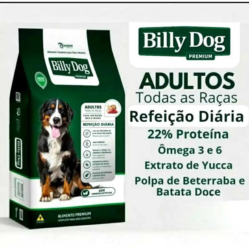 Ração Billy Dog Adulto 10Kg - 15Kg e 25Kg- Nutrientes Essenciais | Caprili Shop - Para Cachorro