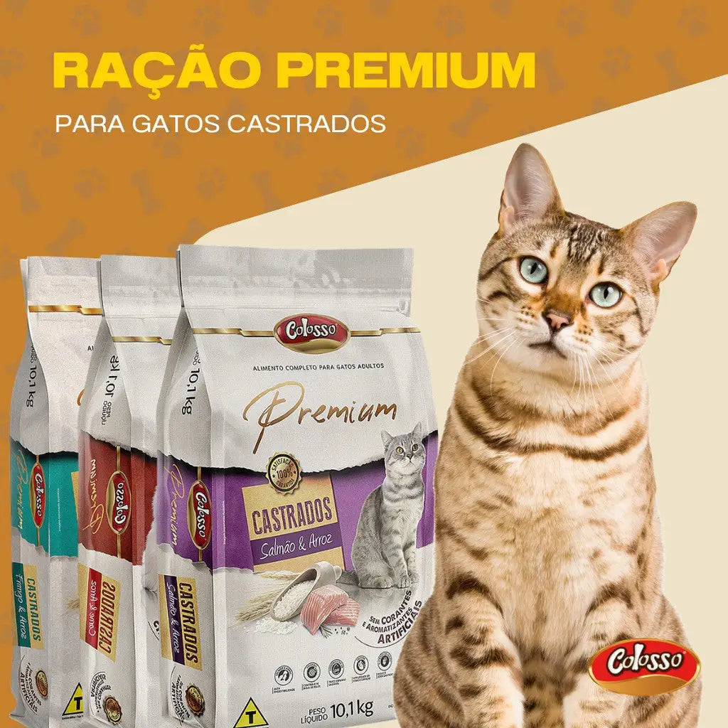 Ração Gato Castrado Super Premium Carne e Arroz 10 Kg Caprili Shop - para Gatos
