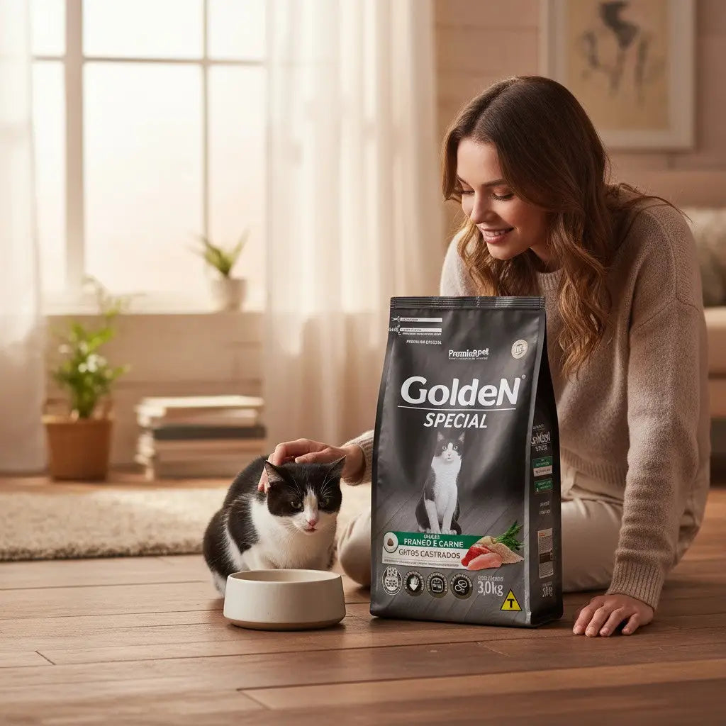Ração Golden Special 3 Kg para Gatos Adultos Castrados I Caprili Shop
