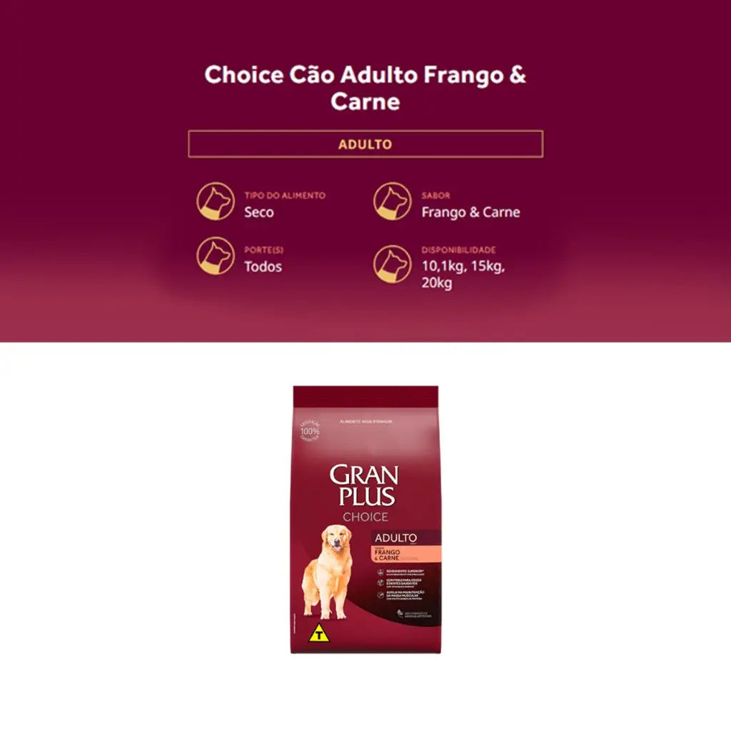 Ração Gramplus para cães adultos frango e carne 10,1 Kg | Caprili Shop - Para Cachorro