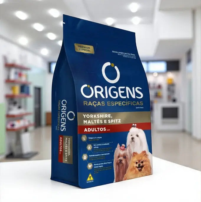 Ração Origens Cães Adultos York Maltês e Spitz 3 Kg - Nutrição Específica | Caprili Shop - Para Cachorro