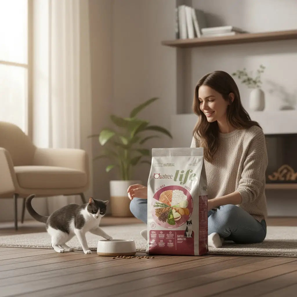 Ração Quatree Life Gatos Adultos - 10,1 Kg - Sabor Salmão e Arroz | Caprili Shop