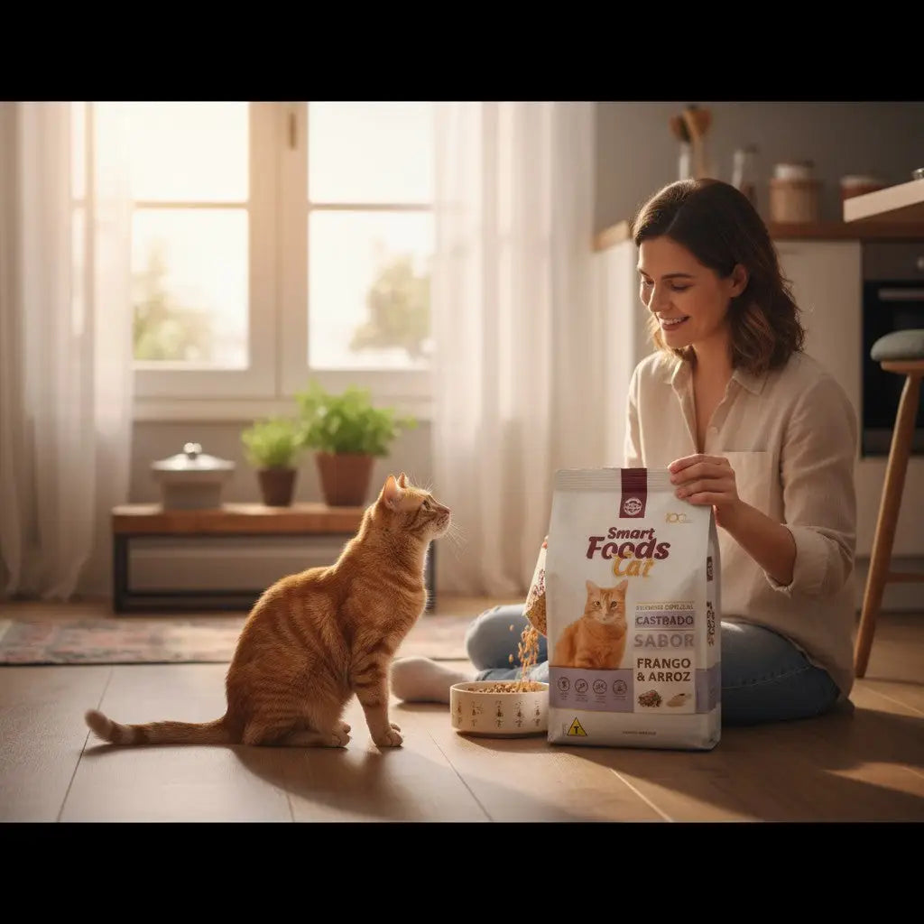 Ração Smart Foods Cat para Gatos Castrados - 10,1 Kg - Frango e Arroz | Caprili Shop