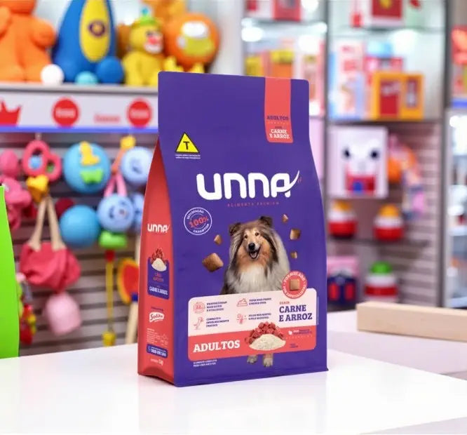 Ração Unna cães adulto carne e arroz 15 Kg - Nutrição Completa | Caprili Shop - Para Cachorro