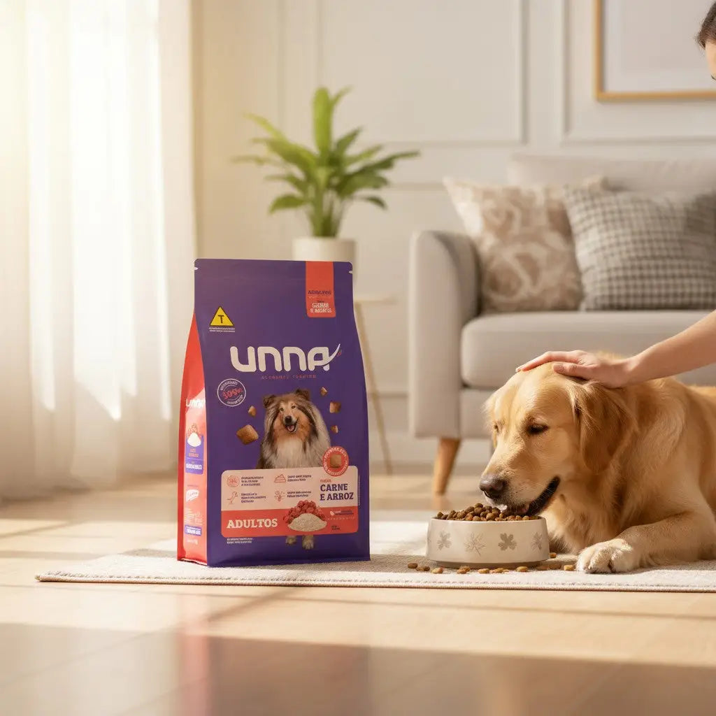 Ração Unna cães adulto carne e arroz 15 Kg - Nutrição Completa | Caprili Shop - Para Cachorro