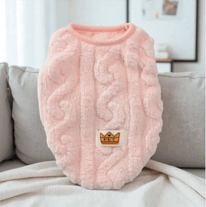 Suéter Fleece Elegante para Pets Conforto e Estilo | Caprioli Inter roupa gato Pink / XL