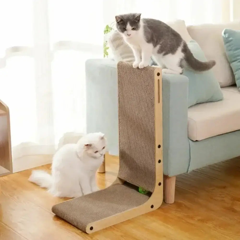 Tábua de Arranhar para Gatos em Madeira Durável e Antiderrapante | Caprioli Inter Arranhadores gatos L Carry the ball