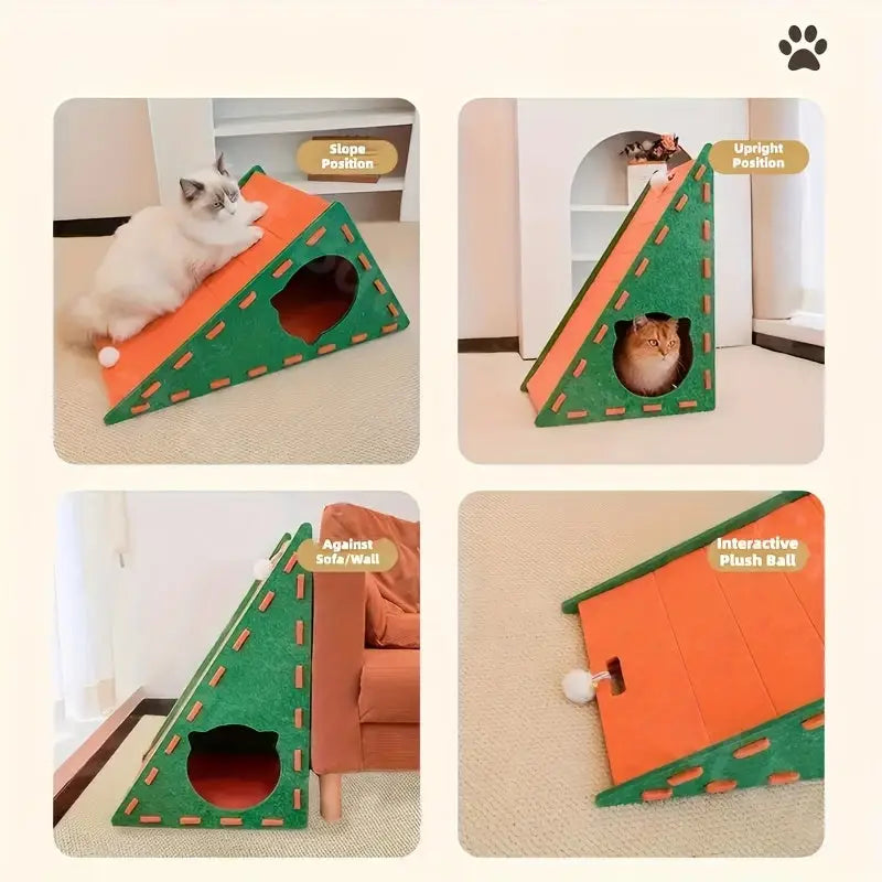 Tabuleiro de Arranhar para Gatos Grandes Triangular | Caprioli Inter Arranhadores gatos
