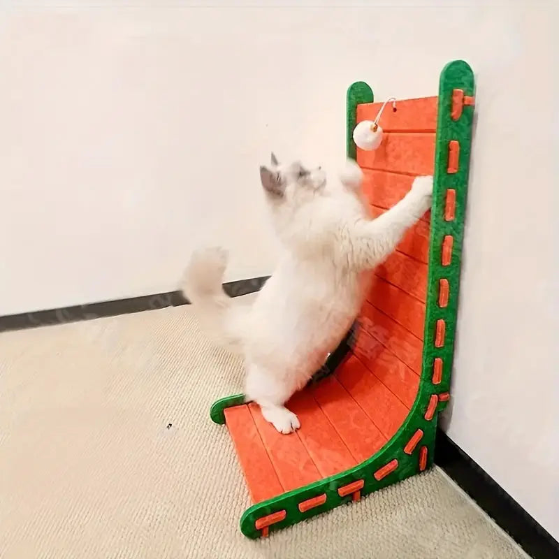 Tabuleiro de Arranhar para Gatos Grandes Triangular | Caprioli Inter Arranhadores gatos Poste Gato Laranja