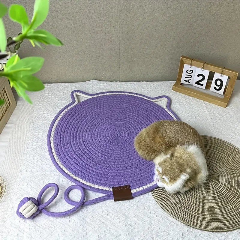 Tapete Arranhador para Gatos com Brinquedo Bola e Superfície Lavável | Caprioli Inter Arranhadores gatos