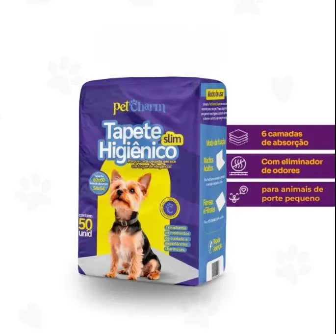 Tapete Higiênico Cães 60x50cm 50 ou 100 unidades | Caprioli Shop