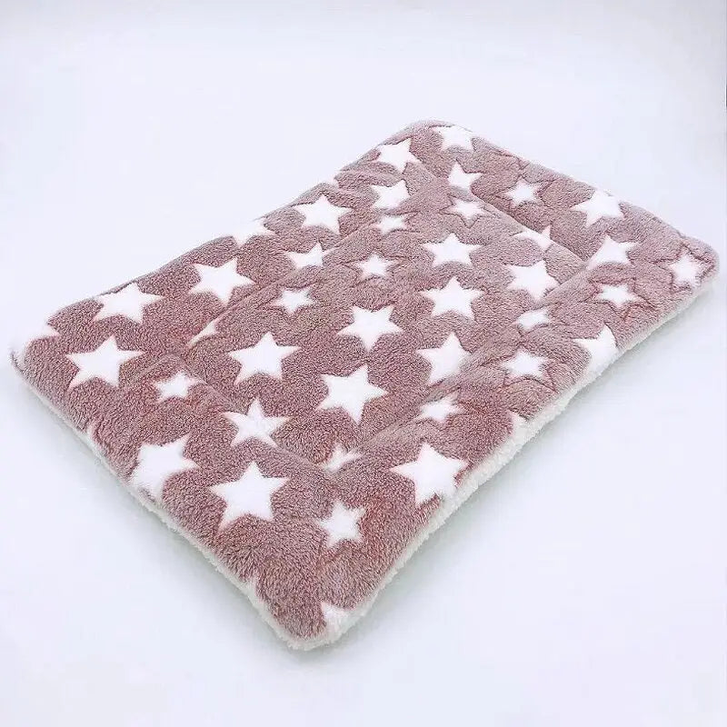 Tapetinho para Pets em Veludo Coral – Versátil Tamanhos P a GG | Caprioli Inter Caminha e casinha Cachorro Estrela Rosa