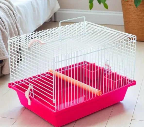 Transporte gaiola para pássaros calopsita - Cor Rosa | Caprili Shop - Gaiolas e Ninhos Pássaros