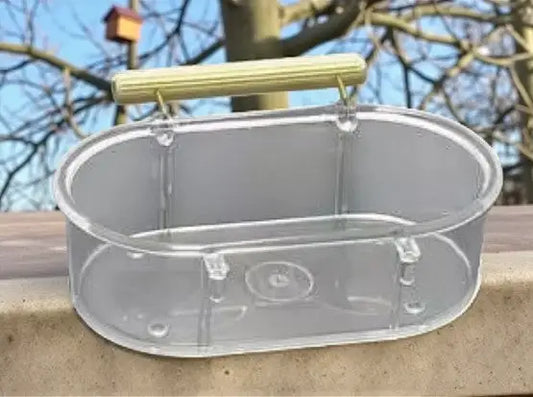 Banheira para Pássaros Cristal - Conforto e Higiene - Resistente em Acrílico | Caprili Shop - Limpeza