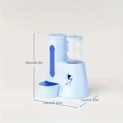 Bebedouro integrado para hamsters - Design em PVC | Caprili Inter - bebedouro roedores - Azul