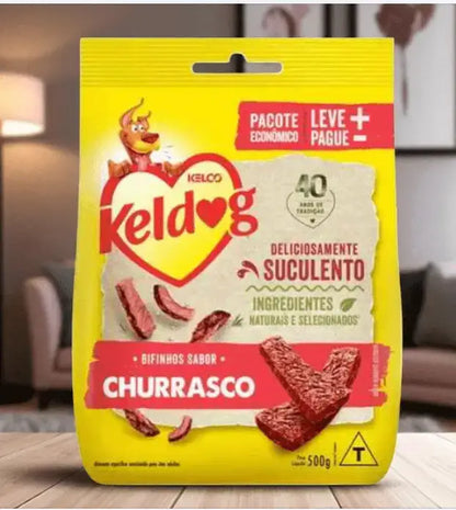 Bifinho de Churrasco Keldog - Sabor Irresistível para Cães - Qualidade e Diversão | Caprioli Shop - petisco cachorro